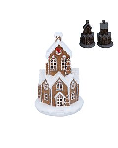 Gisela Graham Ornament White Iced LED Gingerbread Village